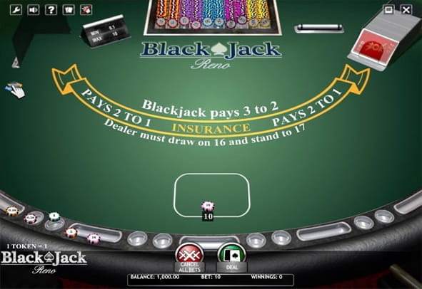 Blackjack Reno Spiel kostenlos ausprobieren.