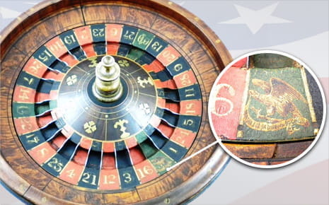 Das erste amerikanische Roulette Rad mit nur 28 Zahlen und dem Adler