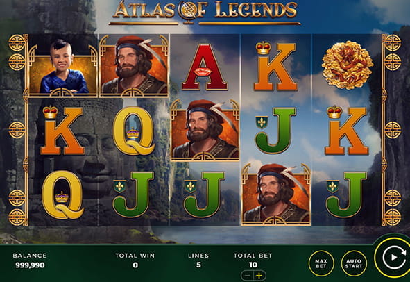 Eine kostenlose Demo-Version des Atlas of Legends Slots.