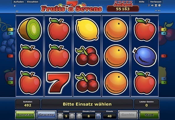 Hier Fruits'n Sevens kostenlos spielen