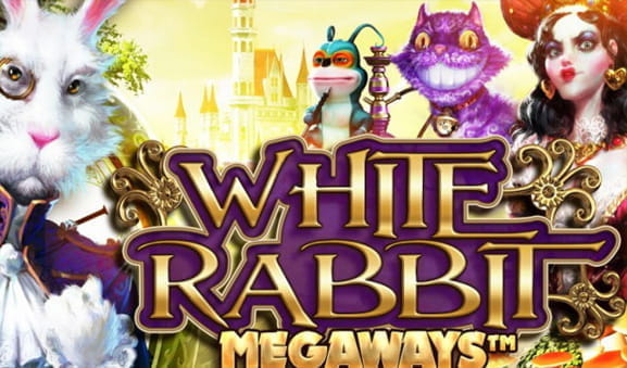 Das Logo des White Rabbit Slots von Big Time Gaming.