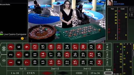 Live American Roulette von Visionary iGaming.