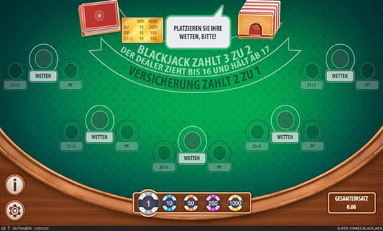 Super Stakes Blackjack kommt auch Highrollern gut entgegen.
