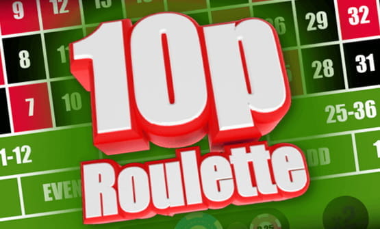 Das 10p Roulette Logo von Gluck Games.