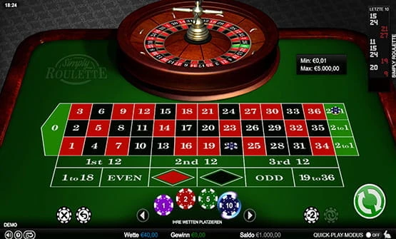 Simply Roulette von Games Inc im Online Casino
