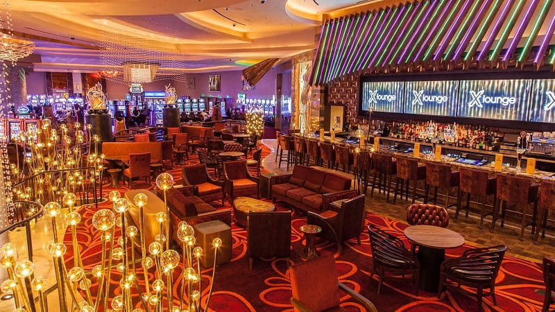 Eine Lounge des Parx Casinos in Philadelphia.