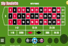 Das Roulettespiel 10p im LunuBet.