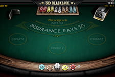 Das Spiel 3D Blackjack bei WeltBet.