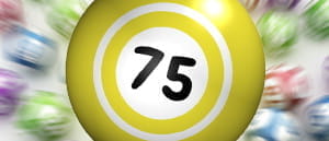 Eine 75 Ball Bingo Karrte besteht aus 5 mal 5 Zahlenfeldern.