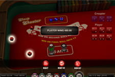 Das Bild zeigt den Sieg des Spielers über die Bank.
