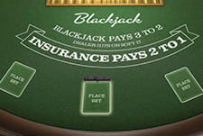 Der American Blackjack Tisch im Jupi Casino.