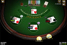 Das Online Tischspiel American Blackjack im Nine Casino.