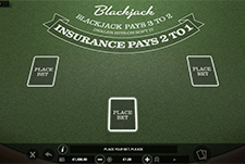 Spieltisch bei American Blackjack.