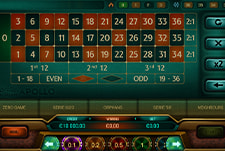 Der Apollo European Roulette Spieltisch bei Wyns.