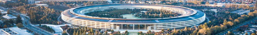 Blick auf den Apple Firmensitz in Kalifornien.