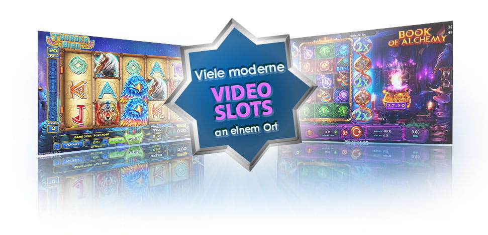 Die Slots Thunder Bird und Book of Alchemy.