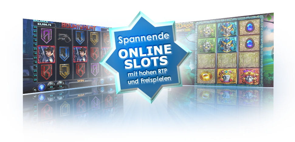 Spielsymbole aus den ReelPlay Slots Bounty Hunt und El Dorado Infinity Reels.