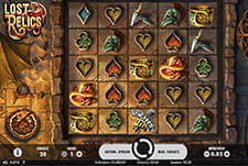 Zu sehen ist der 3D-Slot Lost Relics von NetEnt.