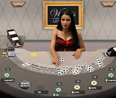 Ein Beispielbild für die vielen verschiedenen Live Tische des BetVictor Casinos