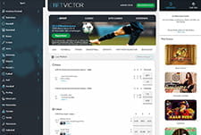 Die Startseite von BetVictor mit dem Sportwetten Angebot. 