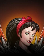 Eine Spielfigur aus einem Slot von BF Gaming mit dem Logo des Entwicklers sowie dem Zusatz Online Casinos.