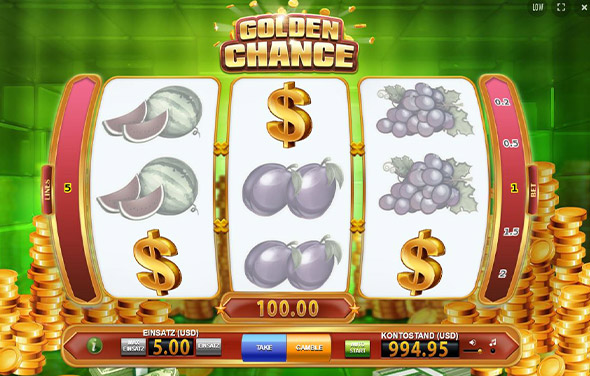 Der Spielautomat Golden Chance von BF Games.