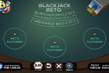 Der Spieltisch von Blackjack Beto im Wyns Casino.