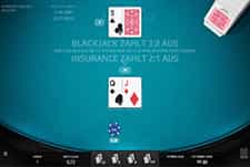 Der Blackjack Spieltisch im LEGZO Casino.
