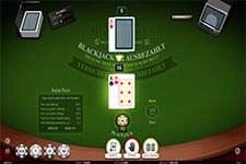 Der Blackjack Royal Pairs Tisch im Goodman Casino.