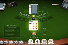 Der Blackjack Royal Pairs Tisch im WinLegends Casino.