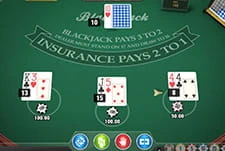 Das klassische Tischspiel Blackjack Single Deck des Herstellers Play'n GO im Winota Casino.