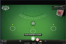 Das Kartenspiel Blackjack von NetEnt im Slotsflix Casino.