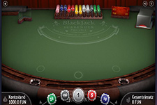 Spieltisch bei Blackjack Surrender im BitSpinCasino.