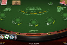 Das Kartenspiel Blackjack Surrender von Playtech bei OnlySpins.