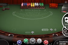 Der Blackjack Surrender Tisch im Slot10 Casino.