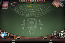 Das Kartenspiel Blackjack VIP von Platipus im Hugo Casino.