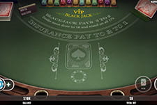 Spieltisch bei Blackjack VIP im Neospin Casino.