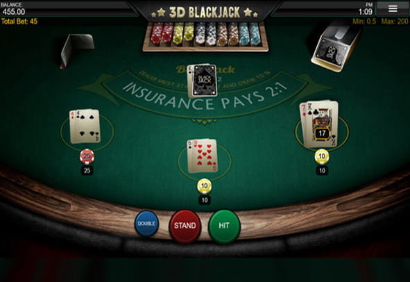 Das 3D Blackjack Spiel kostenlos ausprobieren.