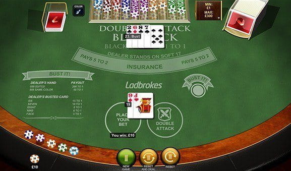 Double Attack Blackjack bei Ladbrokes spielen