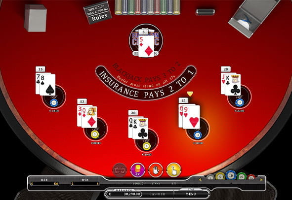 Das European Classic Multihand Blackjack Spiel kostenlos ausprobieren.