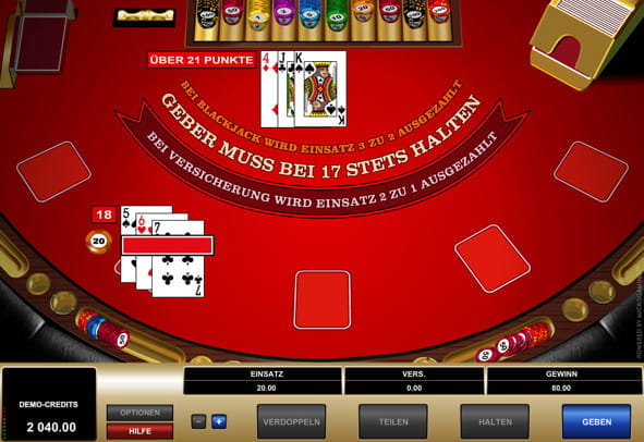 Das High Limit European Blackjack Spiel kostenlos ausprobieren.