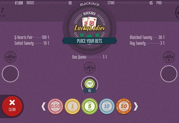 Die kostenlose Demo-Version von Lucky Ladies Blackjack kann hier gespielt werden.