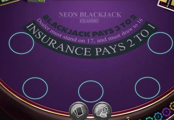 Das Neon Blackjack Spiel kostenlos ausprobieren.