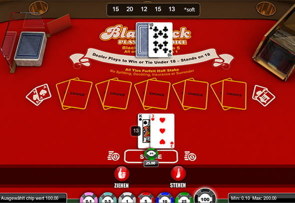 Der Spielablauf des Online Tischspiels Blackjack Players' Choice in einer kostenlosen Demo-Version.