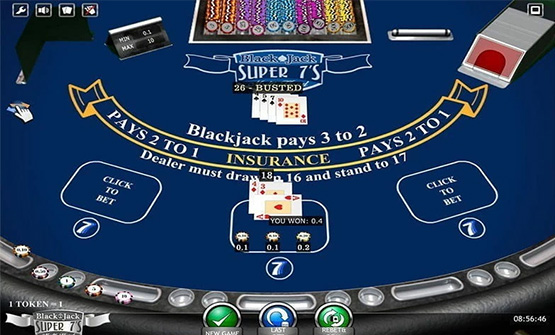 Vorschaubild für die verlinkte kostenlose Demo-Version des Online Casinospiels Blackjack Super 7's Multi-Hand von iSoftBet.