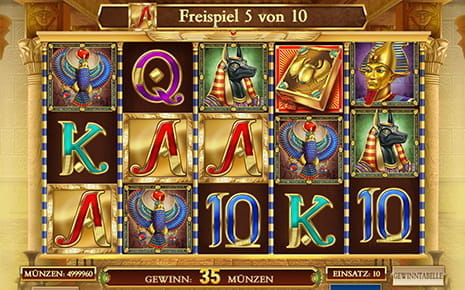 Die Freispielrunde beim Play'n GO Spielautomaten Book of Dead.
