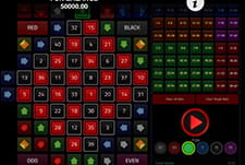 Überblick über den Spieltisch bei Roulette Diamond von 1x2 Gaming.