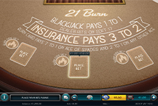 21 Burn Blackjack von Nucleus im Spinight Casino.