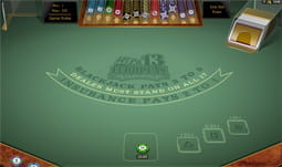 Das Kartenspiel HiLo 13 European Blackjack Gold im Casinoin.