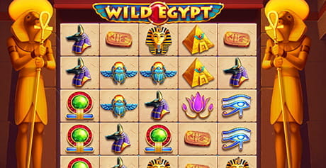 Das Spielfeld von Wild Egypt.